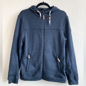 Rukka Rimbey Full zip hoodie with leather zip pulls and arm logo